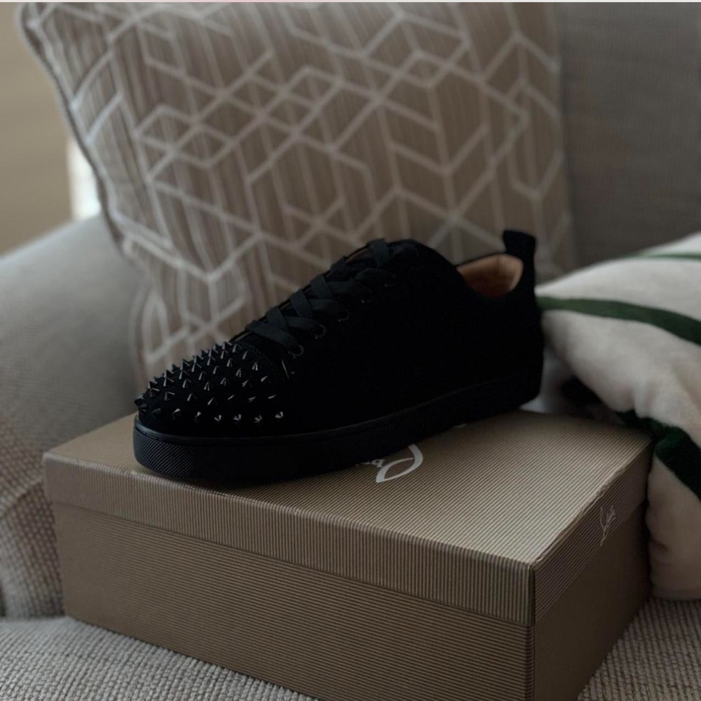 Black Spiked Men's Sneakers